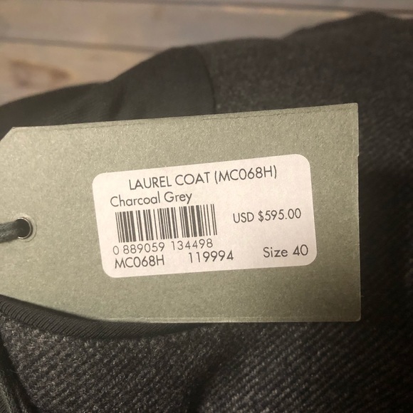 All Saints Charcoal Grey Laurel Coat - Picture 4 of 4